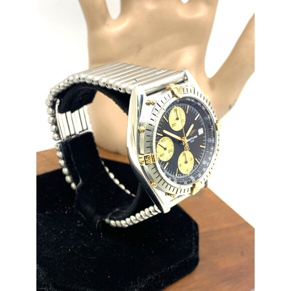 Breitling Men's Watch B13047 Swiss Automatic Chronograph 18K Gold Steel 40mm - Picture 13 of 13